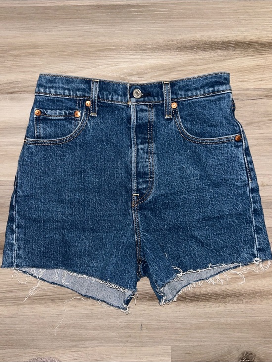 Levi's Pants - Levi’s Ribcage Shorts 26 High Rise Cut Off Denim Jean Shorts Raw Hem Festival